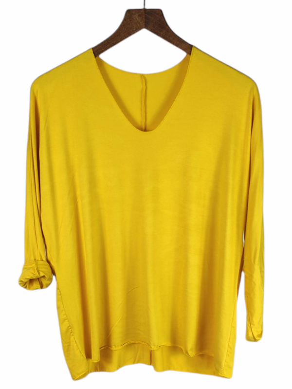 Camiseta Maca amarilla manga larga
