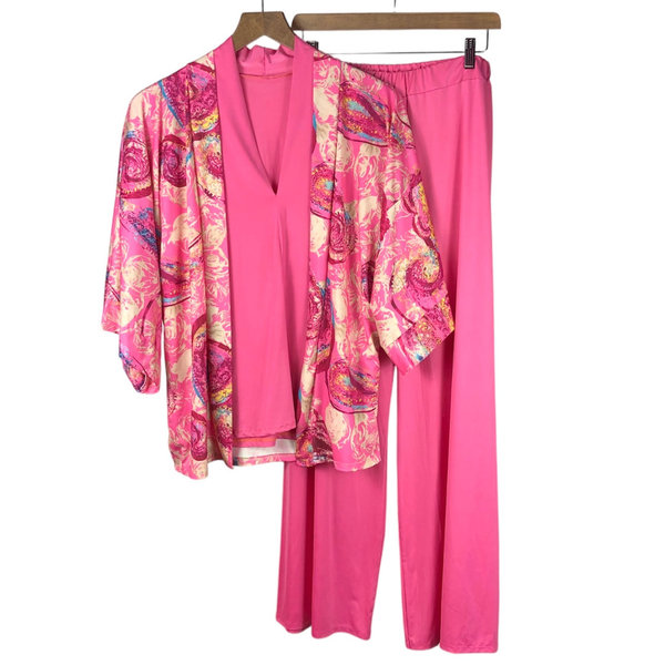 Kimono Luisa estampado rosa